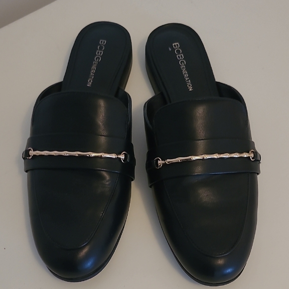 BCBG Black Loafers with Silver Accent - Picture 3 of 9